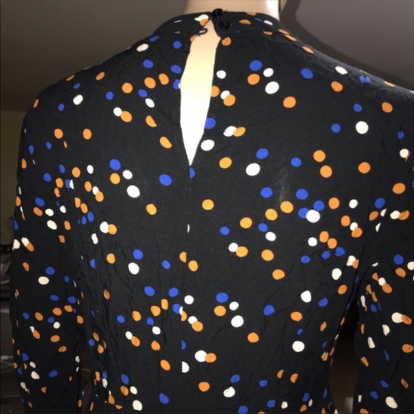 Long sleeve dot print dress - Picture 5 of 6